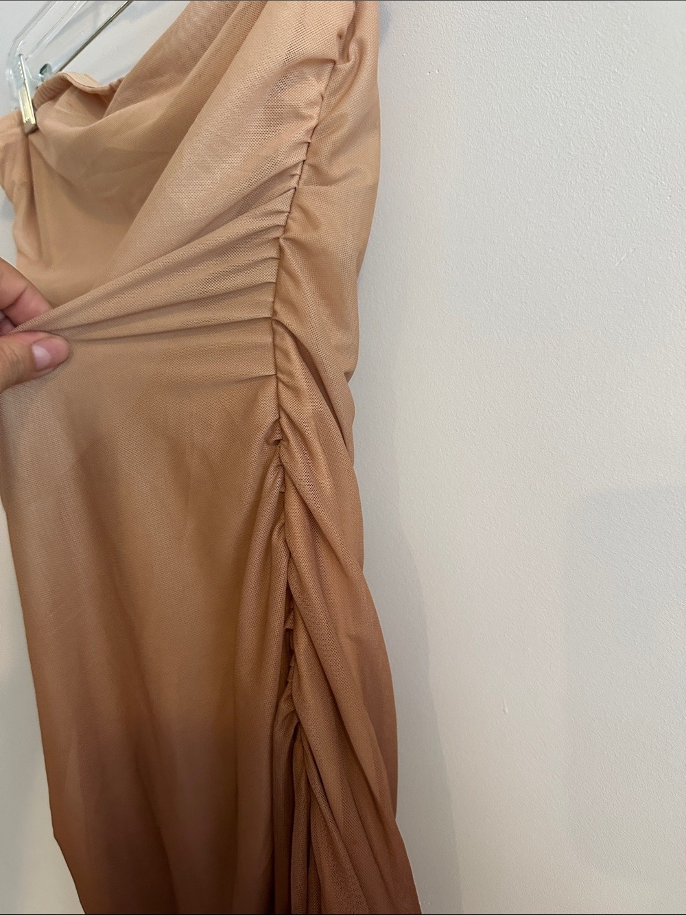Pretty Garden Strapless Mesh Ombre Bodycon Stretchy Maxi Dress - Picture 9 of 11